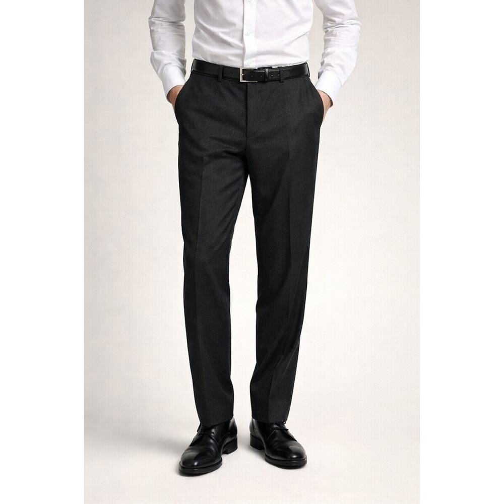 Brioni Mens Charcoal Gray Wool Dress Trousers Suit Pants Slacks 36R Office Italy